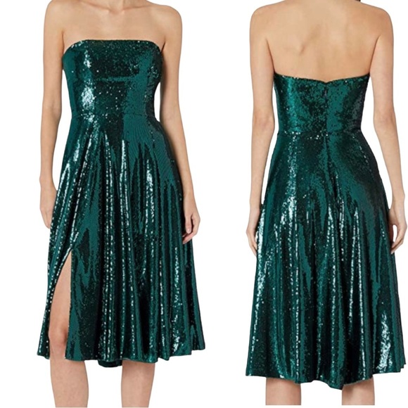 Dress the Population Ruby Strapless Fit & Flare Sequin Midi Dress